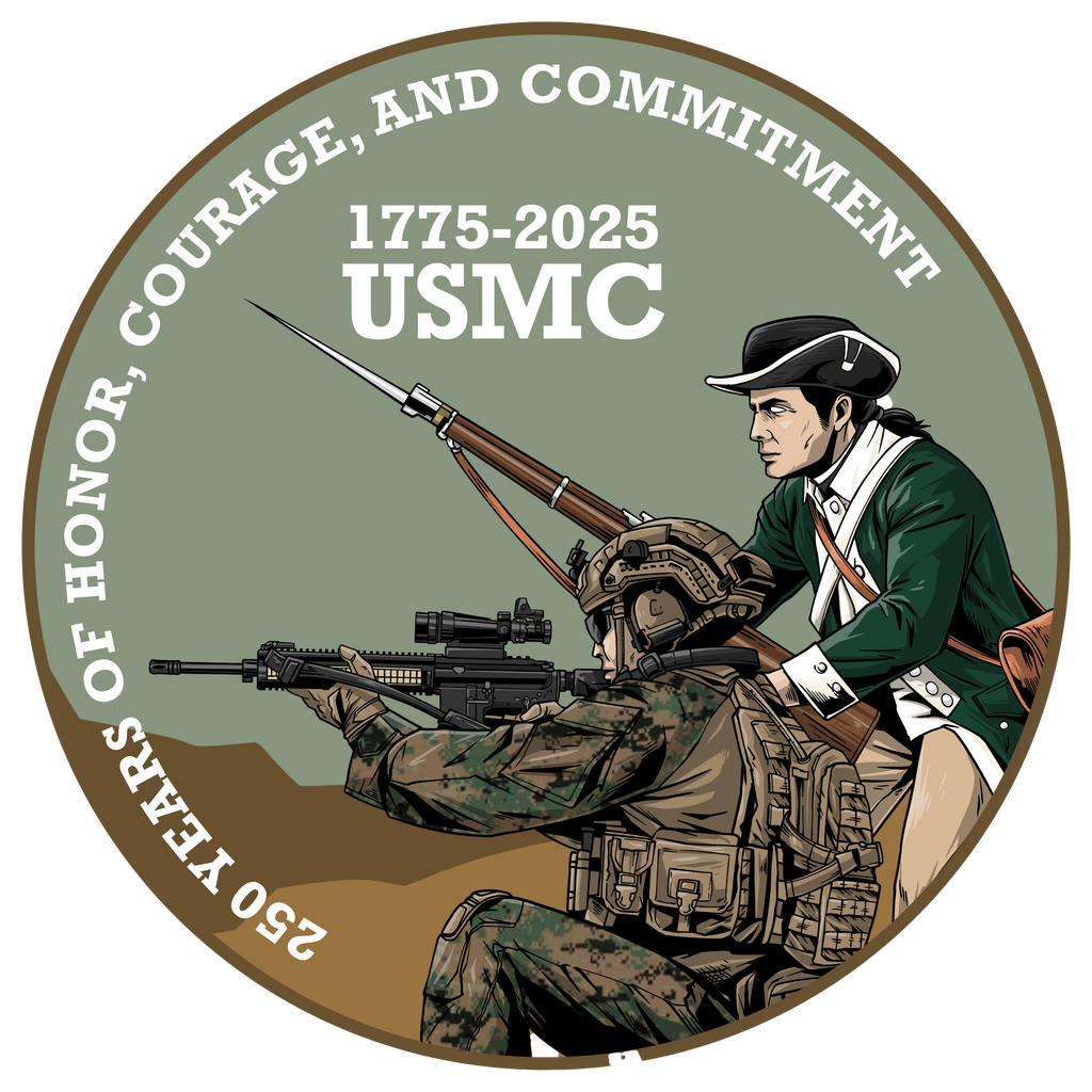 The 250th USMC Birthday T-Shirt by LZH Hockey