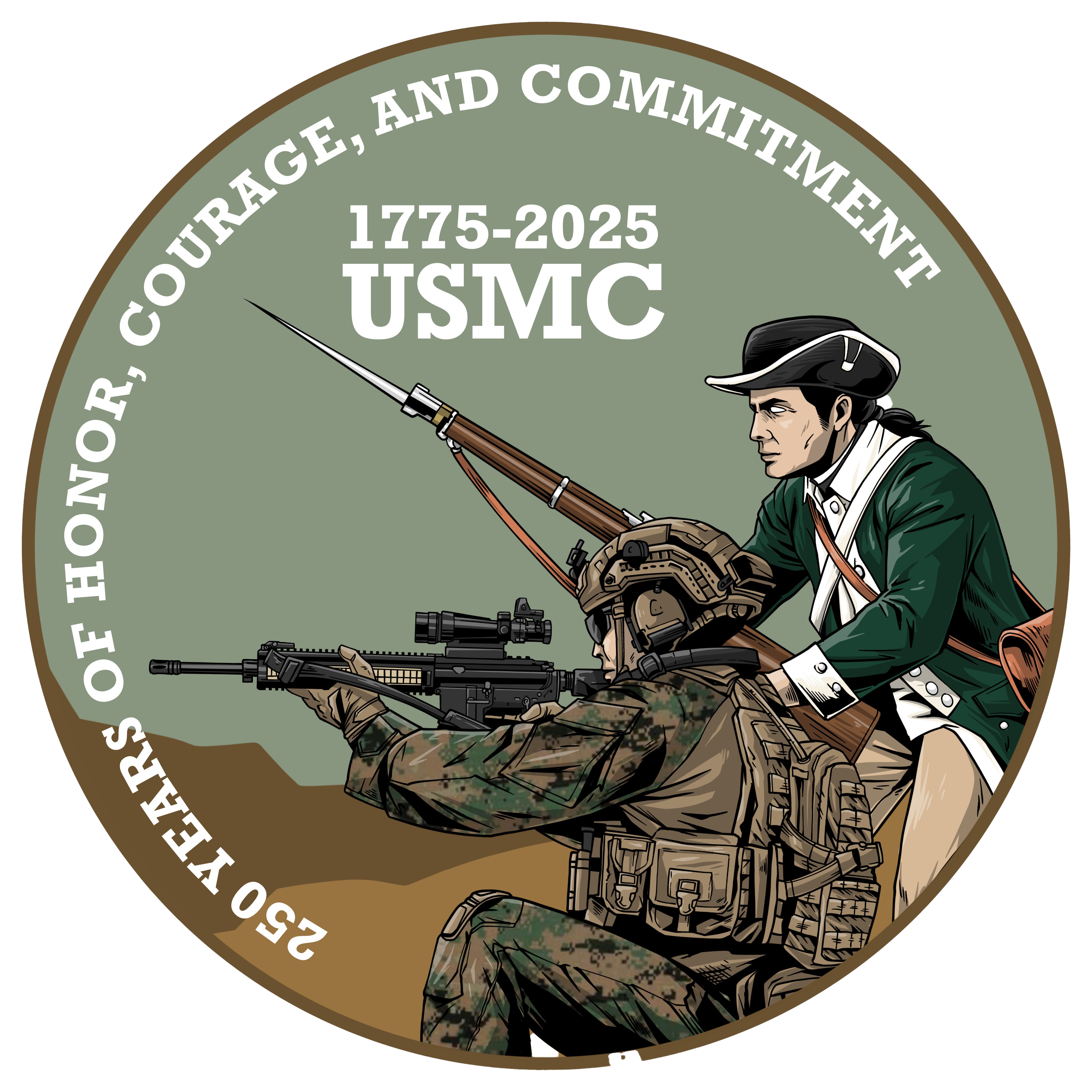 The 250th USMC Birthday T-Shirt by LZH Hockey