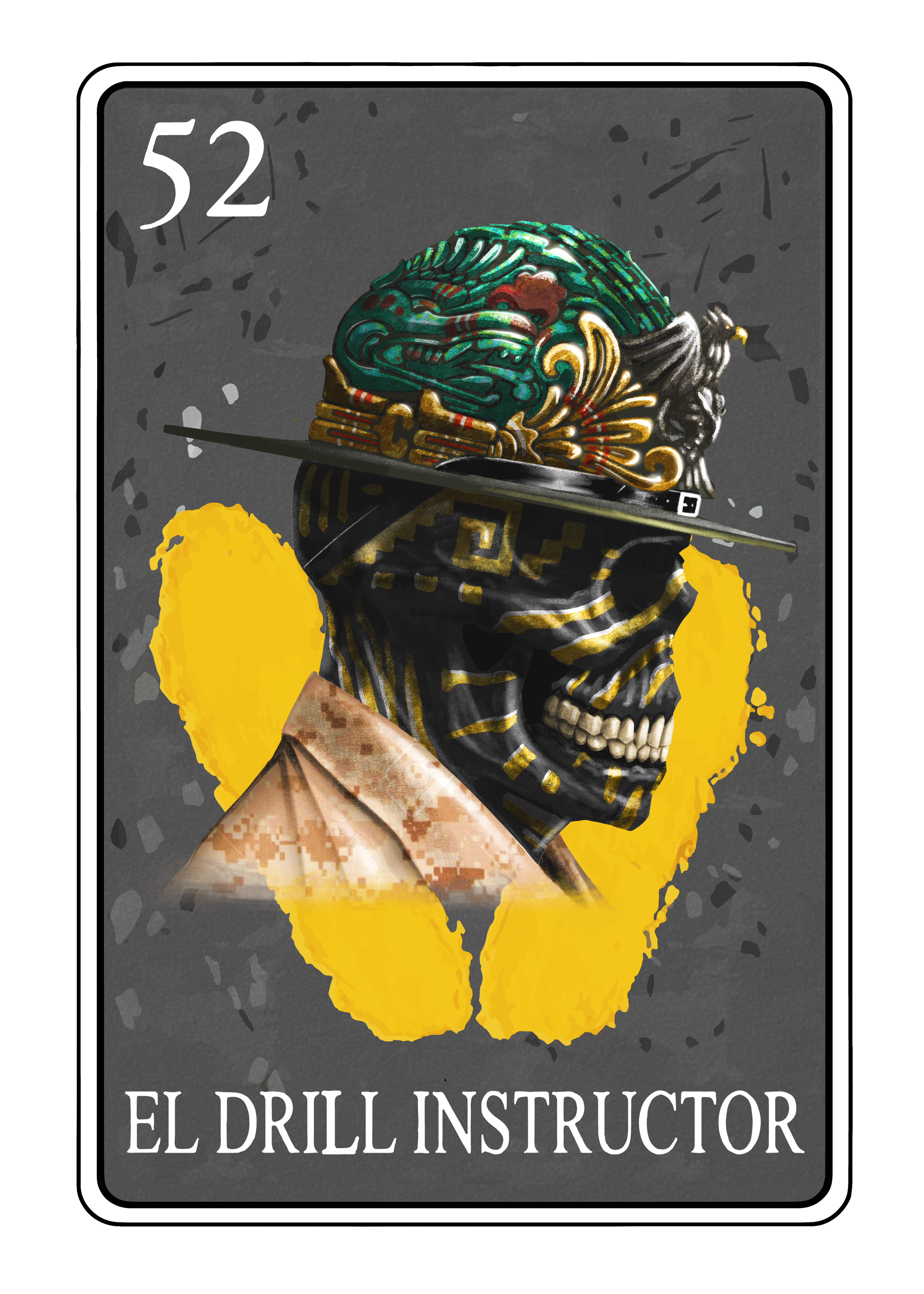 El Drill Instructor Lotería T Shirt by La Línea MEXUSMAR